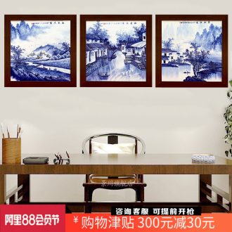 Porcelain plate painter jingdezhen hand-painted archaize to hang in the living room sofa setting wall ceramic painting porcelain plate painting square
