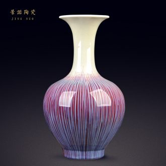 New Chinese style classical jingdezhen ceramics porch sitting room of small and medium-sized dry flower adornment handicraft home furnishing articles vase