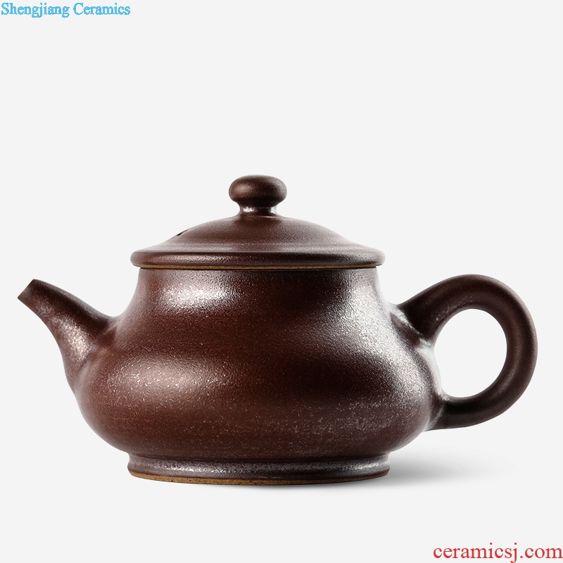 Jingdezhen TaoXiChuan new handmade ceramic flat bulb kung fu tea set of violet arenaceous the teapot