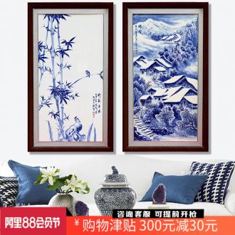 Jingdezhen ceramic painting hand-painted porcelain plate painting the living room of new Chinese style sofa setting wall study office decoration