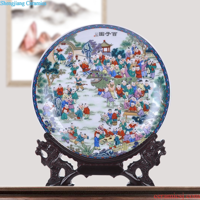 Jingdezhen ceramics Chinese style household act the role ofing is tasted handicraft sitting room porch decoration decoration plate plate of the ancient philosophers diagram