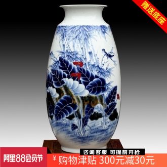 Jingdezhen ceramics hand-painted bamboo report peaceful ceramic vase home sitting room place modern archaized decorations