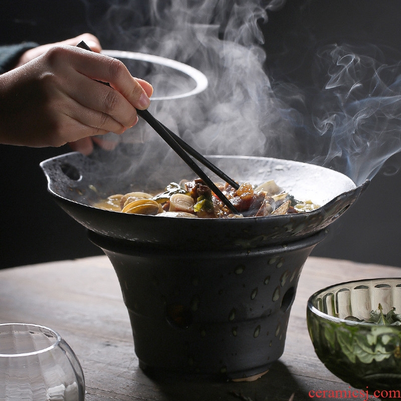 East glory household ceramics alcohol furnace suits casseroles, heat-resistant binaural pot soup pot japanese-style tableware and dry pot restaurant