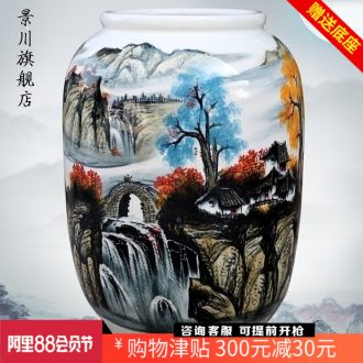 Hand-painted shan ChunYun mesa vase jingdezhen ceramic home sitting room place the study calligraphy and painting scroll to receive goods