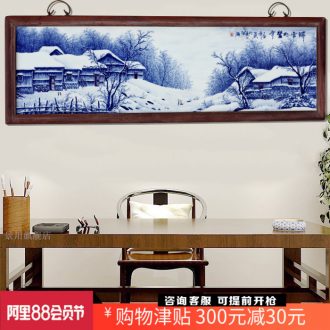 Hand draw a snow did good porcelain plate painter jingdezhen blue and white porcelain to hang in the living room sofa setting wall decoration