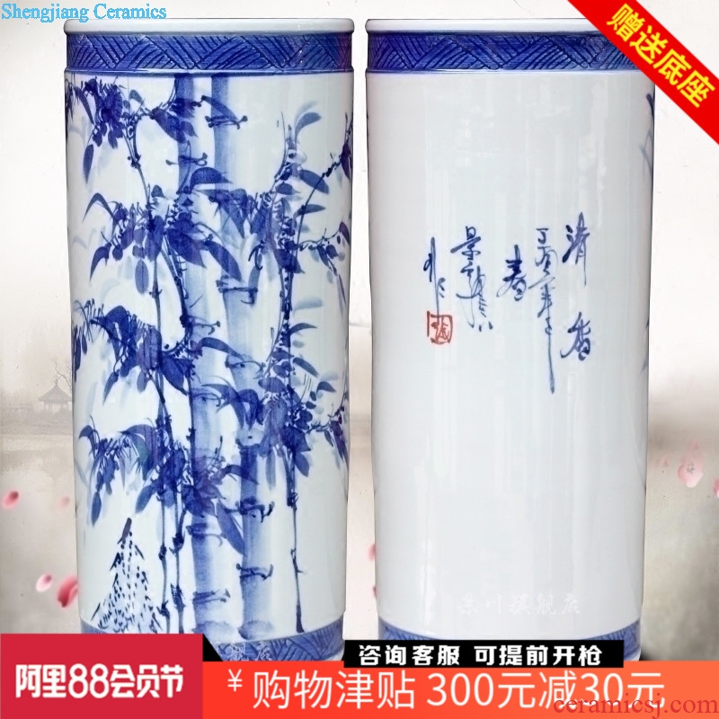 Jingdezhen ceramics bamboo report peaceful quiver home sitting room office furnishing articles study calligraphy and painting scroll to receive goods