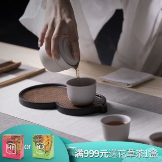 Million kilowatt/hall ceramic kung fu tea set a pot of three cups of portable tea, black tea tea set four generations 2
