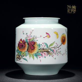 Jingdezhen ceramics vase hand-painted powder enamel flower arranging rich ancient frame furnishing articles the sitting room porch calligraphy and painting cylinder accessories
