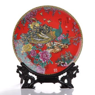 Jingdezhen modern decorative arts and crafts of creative home sitting room living room decoration art ceramic plate furnishing articles