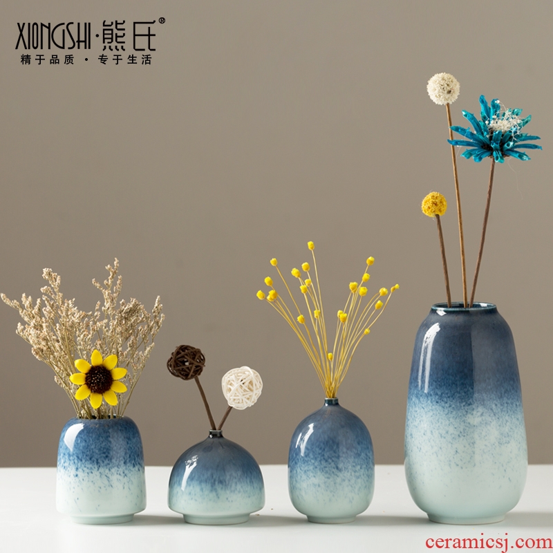 Jingdezhen vase furnishing articles contemporary and contracted sitting room table flower arranging dried flower decoration decoration Nordic household ceramics