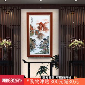 Assignment of jingdezhen ceramic painting hand-painted autumn porcelain plate painting the living room sofa setting wall adornment of Chinese style porch hang a picture