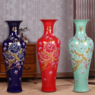 Jingdezhen ceramics vase 1 meter large ground vase sitting room TV ark home furnishing articles decoration decoration