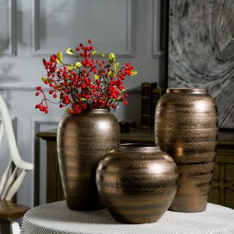 Jingdezhen coarse some ceramic pot pottery all over the sky star dried flower vases, small pure and fresh and restore ancient ways the vase flower arranging furnishing articles sitting room