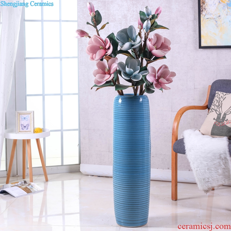 Porch ground vase jingdezhen ceramic sitting room Nordic simulation flower suit contemporary and contracted large furnishing articles arranging flowers