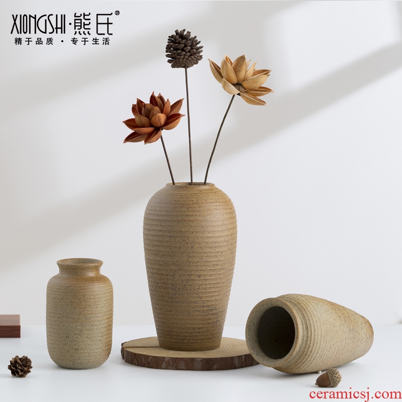 Soil ceramics floret bottle sitting room place dried flower arranging flowers hydroponic flowers home office decorations of Chinese style flower implement