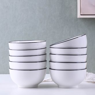 10 dishes suit household contracted creative ceramics microwave ins tableware single eat rice bowl dish bowl of northern Europe
