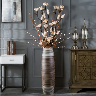 Vase landing light luxury large vases, the sitting room is contemporary and contracted American dry flower arranging flowers tall ancient ceramic furnishing articles