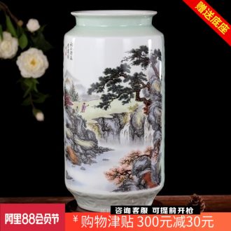 Jingdezhen ceramics akiyama friends mesa vase home furnishing articles sitting room of Chinese style study calligraphy and painting to receive goods