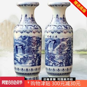 Jingdezhen porcelain vase of large sitting room hotel decoration large ceramics hand-painted archaize home furnishing articles
