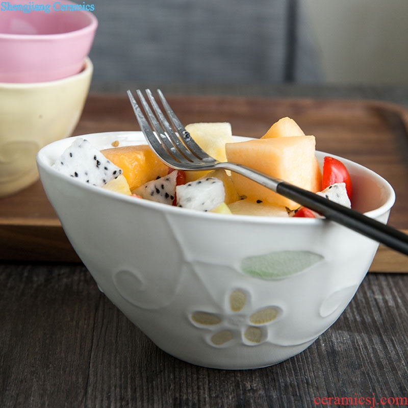 Ijarl million jia creative ceramic Japanese rice bowls sauce bowl personality household small deep bowl of salad bowl