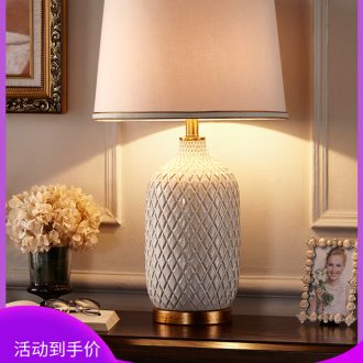 American modern lamp contracted and contemporary bedroom berth lamp European creative ceramic sitting room study warm light the lamp that shield an eye