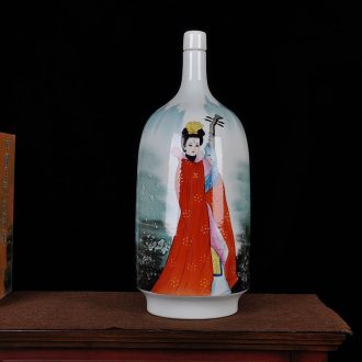 Scene, jingdezhen ceramics hand-painted costume wine home decoration crafts are the four most beautiful women