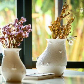 Ceramic dry flower vase floral decoration is contemporary and contracted original creative flower arranging furnishing articles home sitting room adornment