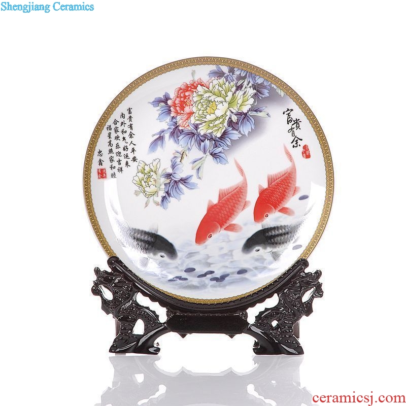 Scene, jingdezhen ceramic decoration plate sit plates new well-off Chinese domestic act the role ofing handicraft furnishing articles