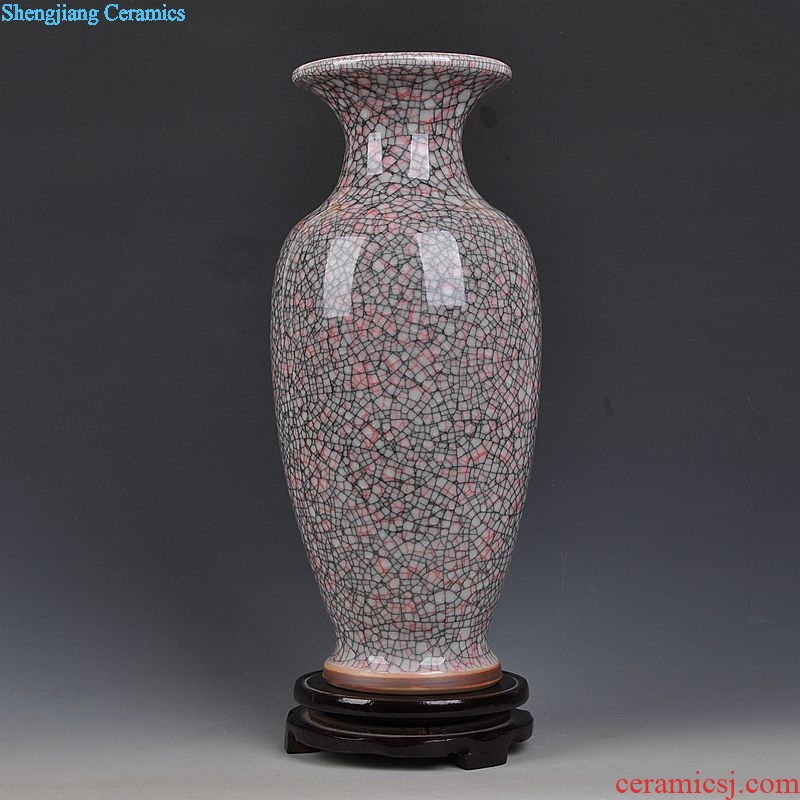 Jun porcelain of jingdezhen ceramics glaze cracks borneol antique vase household adornment handicraft furnishing articles sitting room