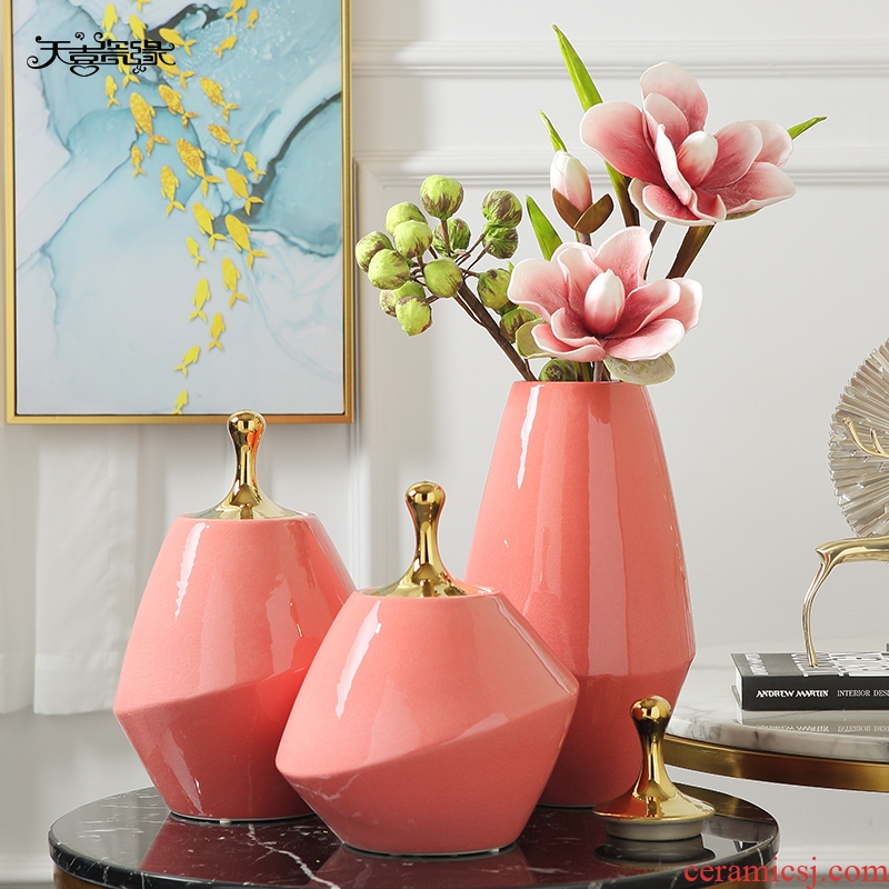 Jingdezhen vase Nordic ceramic furnishing articles contemporary and contracted sitting room TV ark porch decoration creative household act the role ofing is tasted
