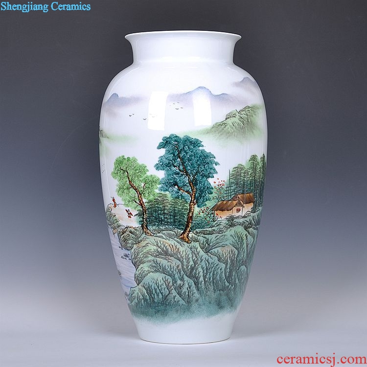 Jingdezhen ceramics famous hand-painted vase landed furnishing articles of modern home living room decoration