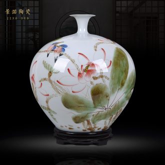 Jingdezhen ceramics hand-painted variable glaze vase contracted sitting room place Chinese style household decorations