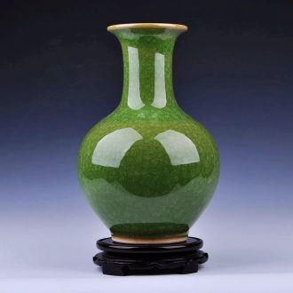 Archaize of jingdezhen ceramics kiln crack glaze jade borneol vase household adornment of contemporary sitting room is placed