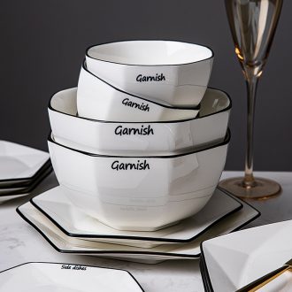 Nordic web celebrity ins dishes suit household jingdezhen ceramic one food tableware suit dishes chopsticks dishes