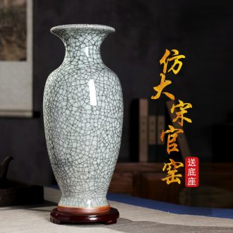 Jun porcelain of jingdezhen ceramics vase furnishing articles crackle sitting room dry flower decoration creative flower arranging flowers