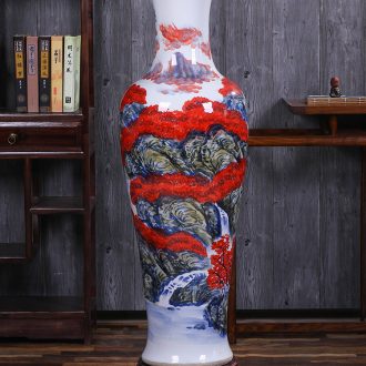 Jingdezhen ceramics hand-painted porcelain of large ground vase household living room TV ark place hotel decoration