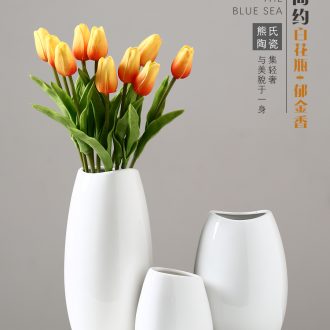 Contracted and contemporary living room TV cabinet creative furnishing articles Nordic simulation flower dried flower vase household soft outfit decoration ceramics