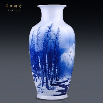 Jingdezhen ceramics celebrity hand-painted porcelain bottles of the sitting room of Chinese style household decorative flower arranging TV ark place gifts