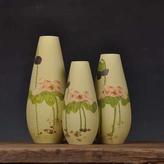 Scene, jingdezhen ceramic vase hand-painted frosted three-piece handicraft furnishing articles home decoration decoration