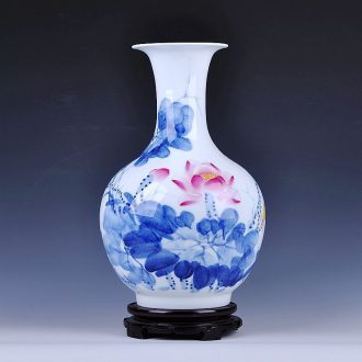 Jingdezhen ceramic vase famous hand-painted furnishing articles furnishing articles sitting room adornment porcelain vase modern new classic
