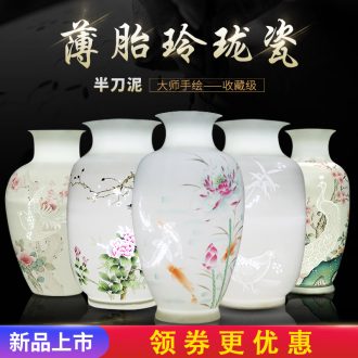 Exquisite vase furnishing articles of jingdezhen porcelain hand-painted ceramics sitting room knife clay flower arrangement home decorative arts and crafts