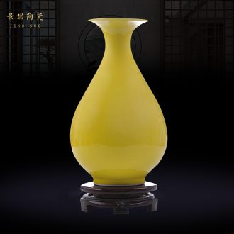 Jingdezhen ceramics archaize color glaze dry vase sitting room porch of new Chinese style household adornment handicraft furnishing articles