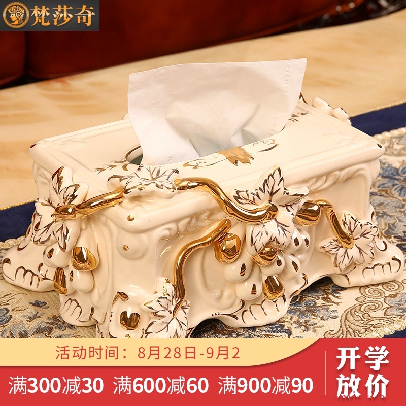 Vatican Sally's ceramic tissue box luxury european-style household smoke box sitting room tea table decorations furnishing articles wedding gift