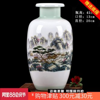 Jingdezhen ceramics landscape painting gourd bottle gourd bottle home furnishing articles mesa of contemporary sitting room adornment is placed