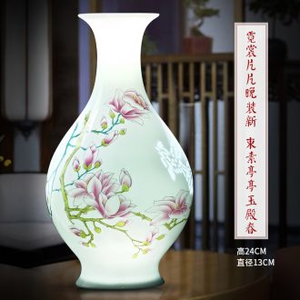 Exquisite knife clay porcelain jingdezhen ceramics vase furnishing articles sitting room flower arranging manual hand-painted handicraft ornament