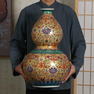 Jingdezhen ceramics big vase live TV ark gourd landing place to live in the sitting room porch decoration