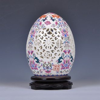 Jingdezhen ceramics hollow-out furnishing articles modern household adornment ivory porcelain enamel porcelain arts and crafts