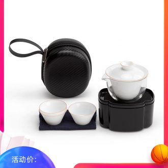 Mr Nan shan magic box crack ceramic a pot of three travel to receive package kung fu tea set
