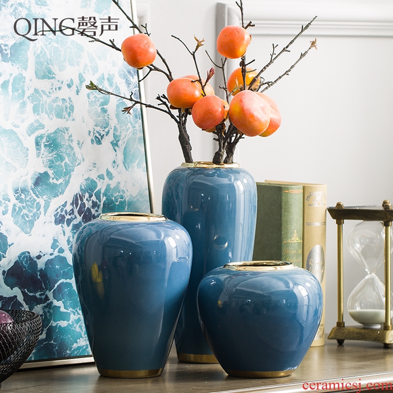 European vase modern simulation flower arranging furnishing articles contracted sitting room porch TV ark household ceramic jewelry dried flowers