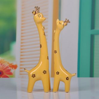 Scene, jingdezhen modern decorative ceramic crafts home furnishing articles couples a pair of sika deer
